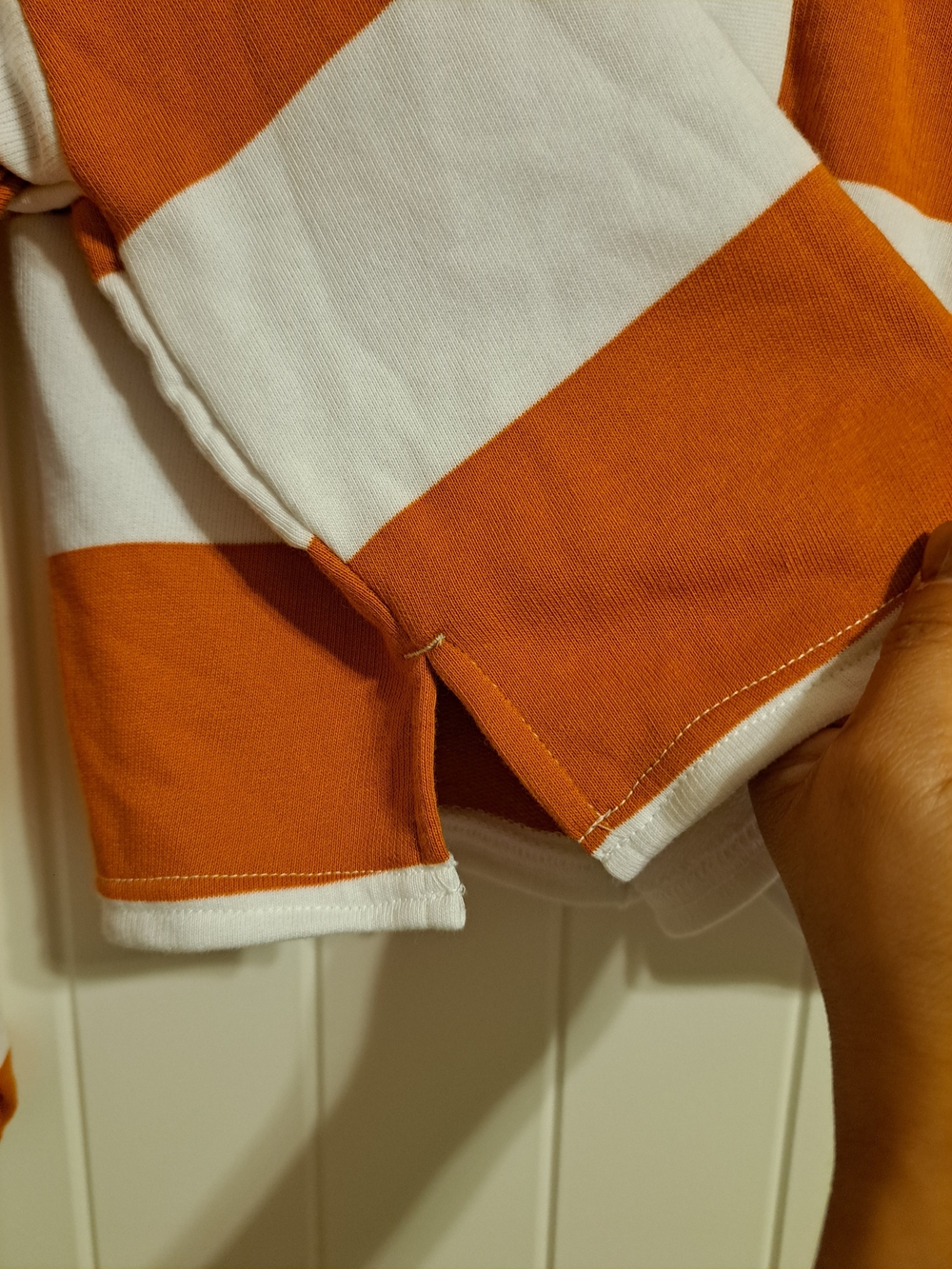 UT Longhorns Game Day JoyLab Orange Striped Cropped Rugby Top - M - Picture 5 of 9